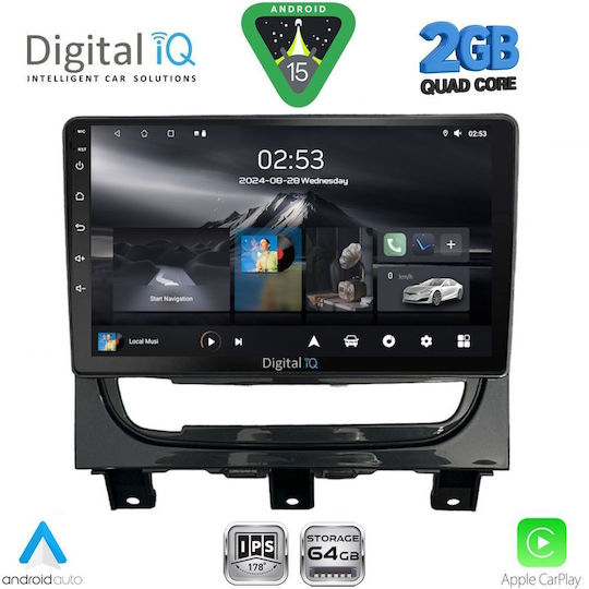 Digital IQ Car Audio System for Fiat Strada 2012-2020 (Bluetooth/USB/WiFi/GPS/Apple-Carplay/Android-Auto) with Touch Screen 9"