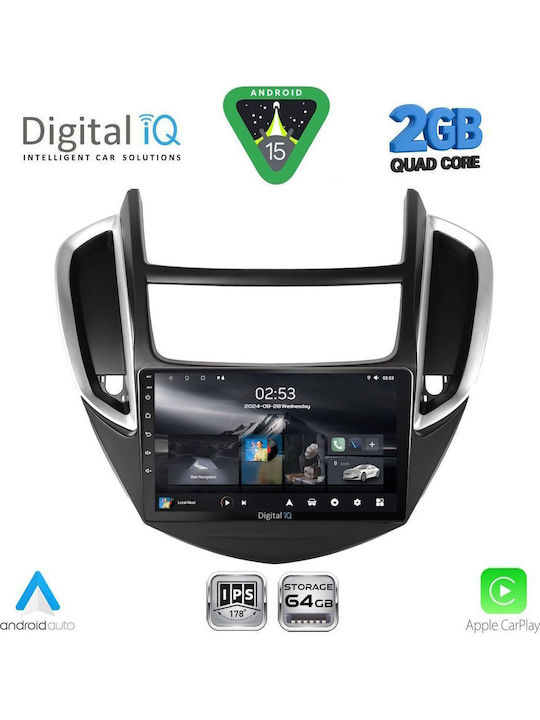 Digital IQ Car Audio System for Chevrolet Trax 2014-2022 (Bluetooth/USB/WiFi/GPS/Apple-Carplay/Android-Auto) with Touch Screen 9"