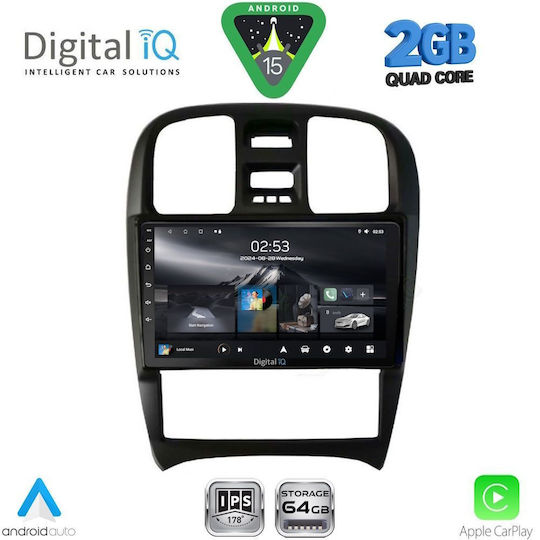 Digital IQ Car Audio System for Hyundai Sonata 2000-2006 (Bluetooth/USB/WiFi/GPS/Apple-Carplay/Android-Auto) with Touch Screen 9"