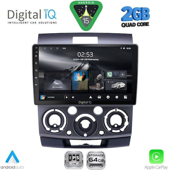 Digital IQ Ηχοσύστημα Αυτοκινήτου για Ford Ranger Mazda BT-50 2006-2011 (Bluetooth/USB/WiFi/GPS/Apple-Carplay/Android-Auto) με Οθόνη Αφής 9"