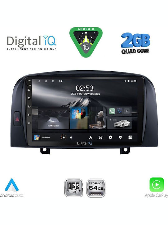 Digital IQ Car Audio System for Hyundai Sonata 2006-2009 (Bluetooth/USB/WiFi/GPS/Apple-Carplay/Android-Auto) with Touch Screen 9"