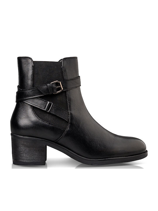 Leather Women's Ankle Boots Black
