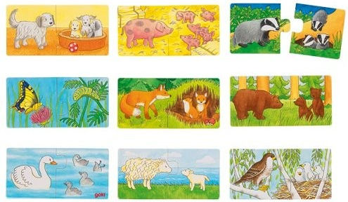Kinderpuzzle für 2++ Jahre 18pcs Goki