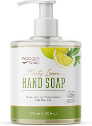 Liquid Hand Soap Mint Lemon Organic 300ml Wooden Spoon Liquid Hand Soap Mint Lemon Organic 300ml Wooden Spoon
