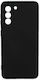 Θήκη Samsung Galaxy S21 Plus Silky Soft Touch Silicone Μαύρο Προστασία Κάμερας