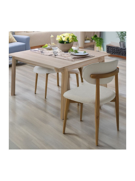 Bomonti Scaune Sala de mese Alb 1buc 50x50x85buc