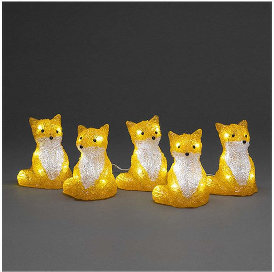 Set Figuri De Crăciun Iluminate Konstsmide Vulpile 40 Leduri 12cm 5 Bucăți 6233-203