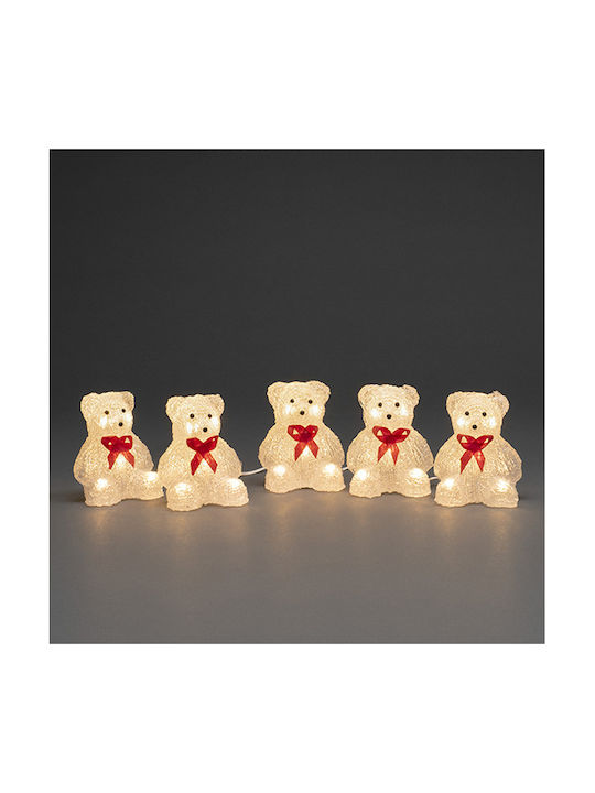 Set Figurine De Crăciun Iluminate Konstsmide Urși Polari 40 Leduri 12cm 5 Bucăți 6231-103