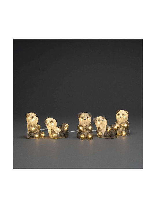 Set Figurină De Crăciun Iluminată Konstsmide Pandas 40 LED-uri 11.5 5 Bucăți 6234-103