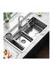 Alista Home Chiuvetă De Bucătărie Drop-In Inox Cu Robinet L75xL45cm Gri