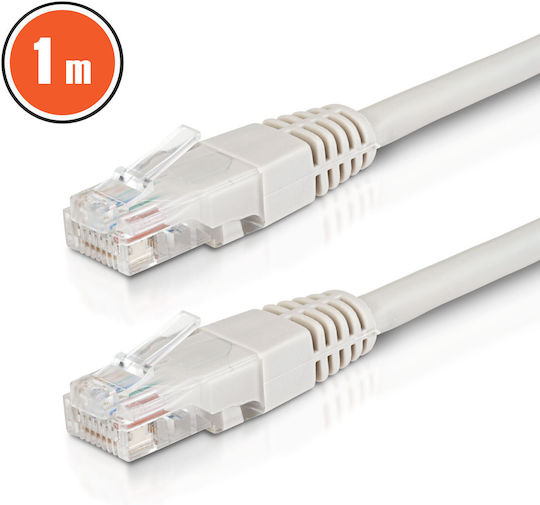 Netzwerkkabel U/UTP Kat.6 Cca Grau 1 m