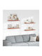 Wall Shelves Red (4 Pieces) 90x23.5x4cm
