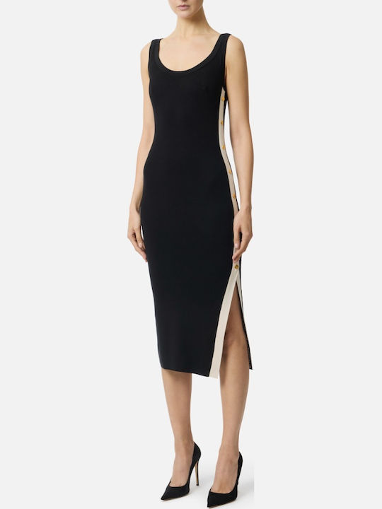 Elisabetta Franchi Midi Βραδινό Φόρεμα Μαύρο