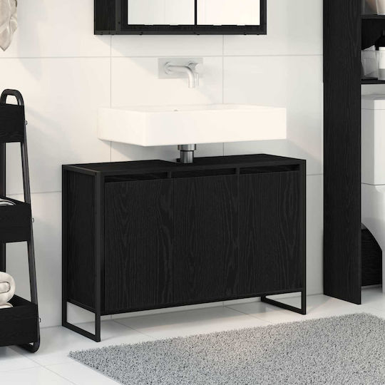 vidaXL Countertop without Sink L90xW30xH60cm Black Beech