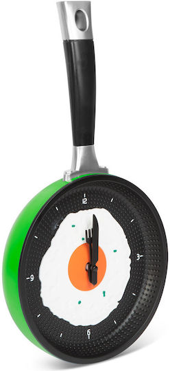 Alista Home Frying Pan Ceas de Perete Plastic Verde 36x18.7cm