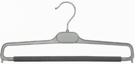 HANGERHUB Вешалка за Гардероб за панталони Пластмаса Сив 10бр