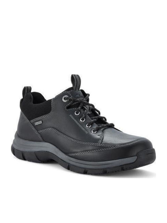 Lo Gore-tex Δερμάτινα Ανδρικά Casual Παπούτσια Μαύρα