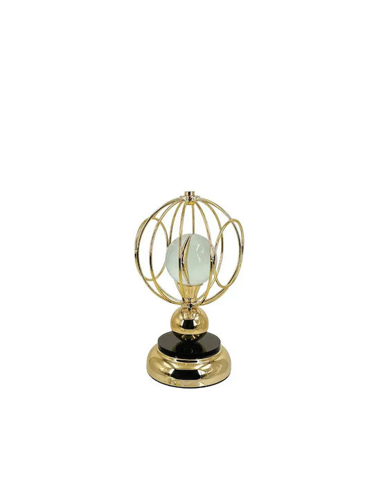 Metallic Gold and Black Decorative Sphere Small Glass 16x28cm 6 Pieces