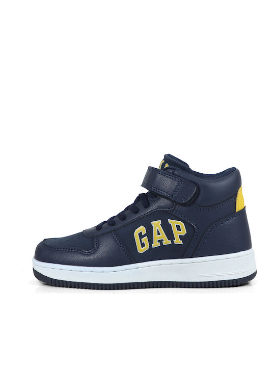 Kids Sneakers High Anatomic with Scratch Navy Blue
