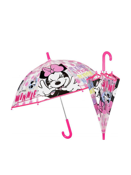 Rain Kids Curved Handle Umbrella Pink