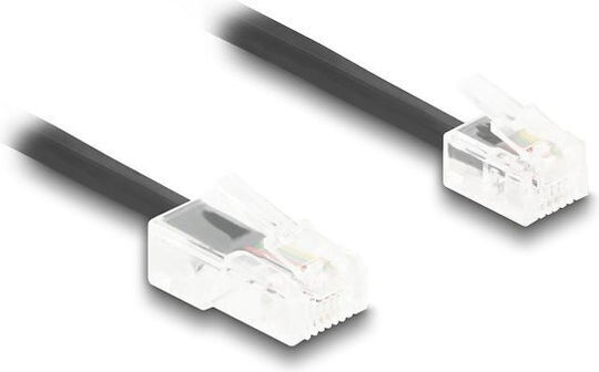 DeLock Spiral Telephone Cable RJ11 6P4C 2m Black (88479)