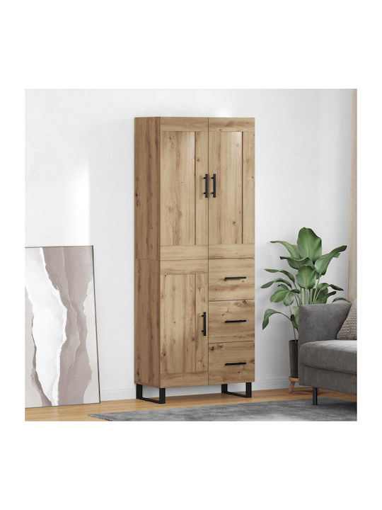 Bücherregale & Regale Boden Highboard Artisan Oak 2 Stück 69.5x34x180cm