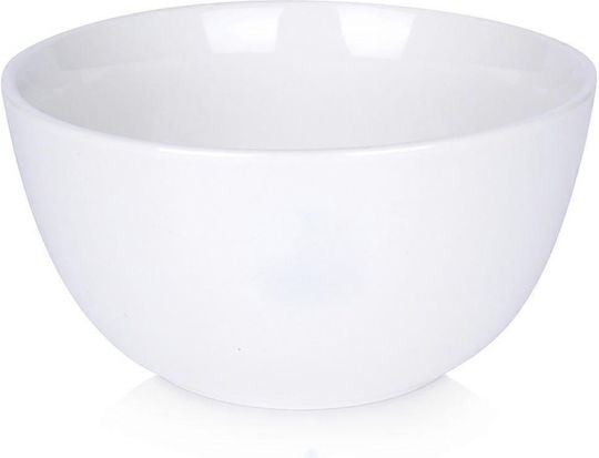 Excellent Houseware Bol de Servire Rotund din Porțelan Alb cu Diametru 15.5buc