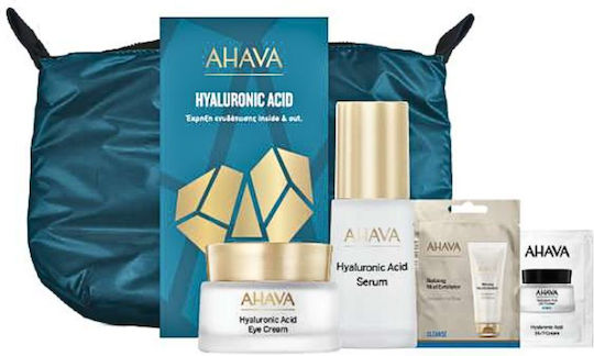 Ahava Hyaluronic Acid Skin Care Set for Moisturizing, Αnti-ageing & Brightening 4pcs