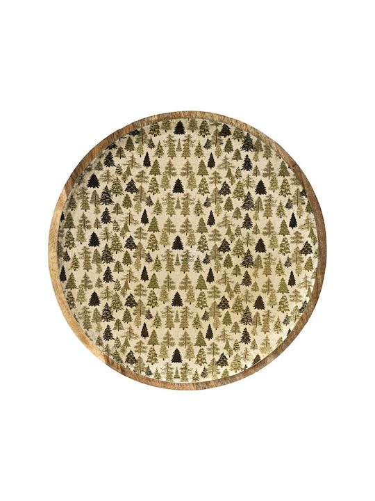 Kaemingk Weihnachtliche Teller Holz L30xB30xD1.5cm.