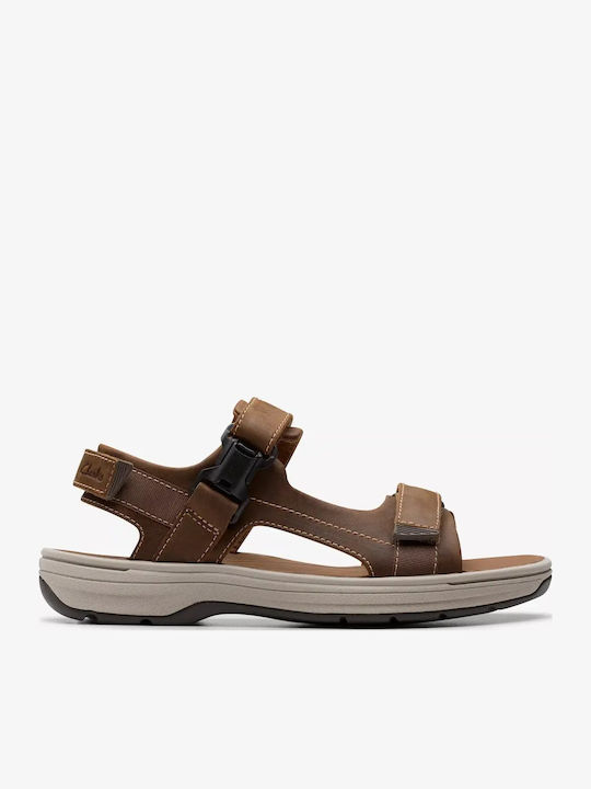 Clarks Saltway Edge Δερμάτινα Ανδρικά Σανδάλια ...