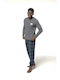 Dark Elephant Men's Winter Pajamas Set Gray