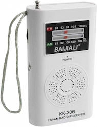 PR-206 Mini Radio Battery White