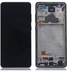 Ecran OLED cu Cadru pentru Samsung Galaxy A72, A725, A72 5G, A726 (Negru)
