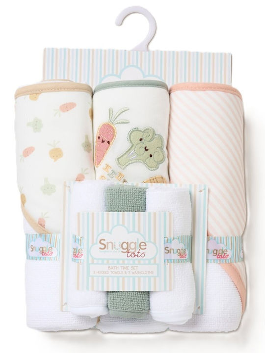 Snuggle Tots Hooded Baby Bath Towel Multicolour