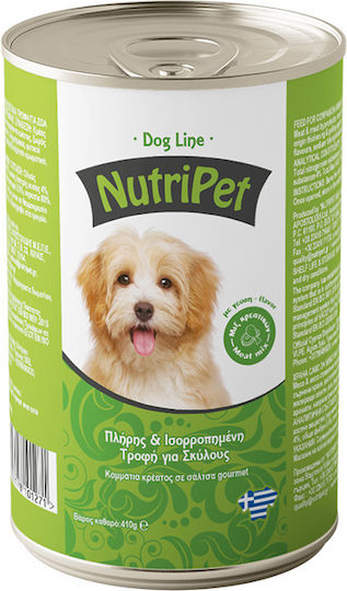 Nutripet Υγρή Τροφή Σκύλων σε Κονσέρβα με Κρέας 410gr