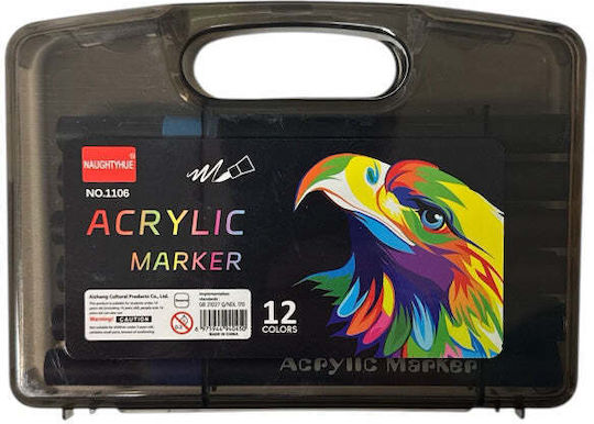 Acrilici Negri Markere de Desen Set 12buc
