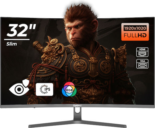 OptimX MT32J IPS Monitor de gaming curbat 32" FHD 1920x1080