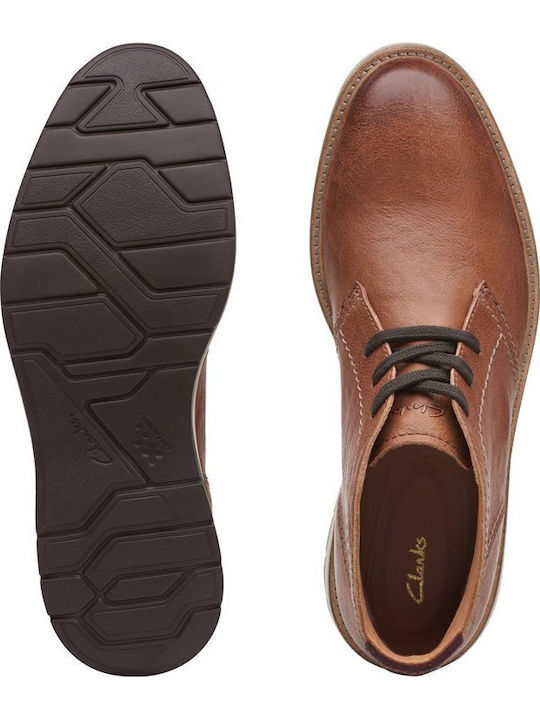 Mid Tan Men's Leather Casual Shoes Brown