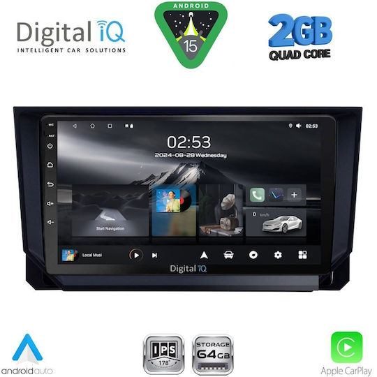 Digital IQ Ηχοσύστημα Αυτοκινήτου για Seat Arona / Ibiza 2018 (Bluetooth/USB/WiFi/GPS/Apple-Carplay/Android-Auto) με Οθόνη Αφής 9"