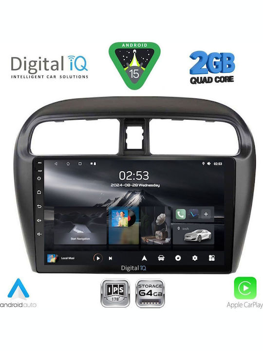 Digital IQ Car Audio System for Mitsubishi Space Star 2013-2020 (Bluetooth/USB/WiFi/GPS/Apple-Carplay/Android-Auto) with Touch Screen 9"