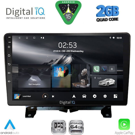 Digital IQ Car Audio System for Land Rover Discovery / Range Rover Sport 2004-2009 (Bluetooth/USB/WiFi/GPS/Apple-Carplay/Android-Auto) with Touch Screen 9"