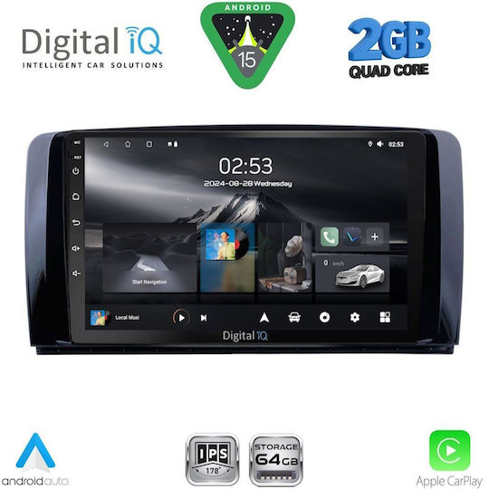 Digital IQ Ηχοσύστημα Αυτοκινήτου για Mercedes-Benz R-Class 2006-2015 (Bluetooth/USB/WiFi/GPS/Apple-Carplay/Android-Auto) με Οθόνη Αφής 9"
