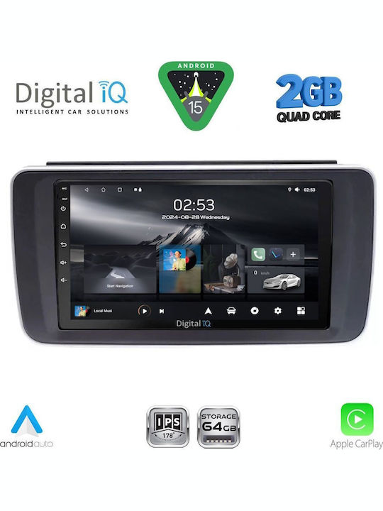 Digital IQ Car Audio System for Nissan Leaf 2018 (Bluetooth/USB/WiFi/GPS/Apple-Carplay/Android-Auto) with Touch Screen 9"