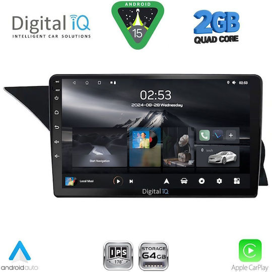 Digital IQ Car Audio System for Mercedes-Benz GLK 2008-2012 (Bluetooth/USB/WiFi/GPS/Apple-Carplay/Android-Auto) with Touch Screen 9"