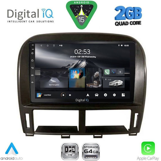 Digital IQ Ηχοσύστημα Αυτοκινήτου για Jaguar XF Lexus LS 2000-2006 (Bluetooth/USB/WiFi/GPS/Apple-Carplay/Android-Auto) με Οθόνη Αφής 9"