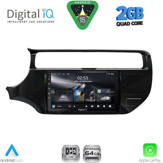 Digital IQ Ηχοσύστημα Αυτοκινήτου για Kia Rio 2015-2018 (Bluetooth/USB/WiFi/GPS/Apple-Carplay/Android-Auto) με Οθόνη Αφής 9"