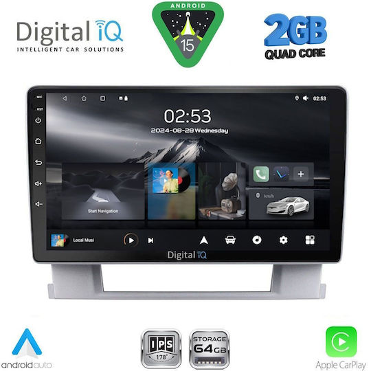 Digital IQ Car Audio System for Opel Astra 2010-2016 (Bluetooth/USB/WiFi/GPS/Apple-Carplay/Android-Auto) with Touch Screen 9"