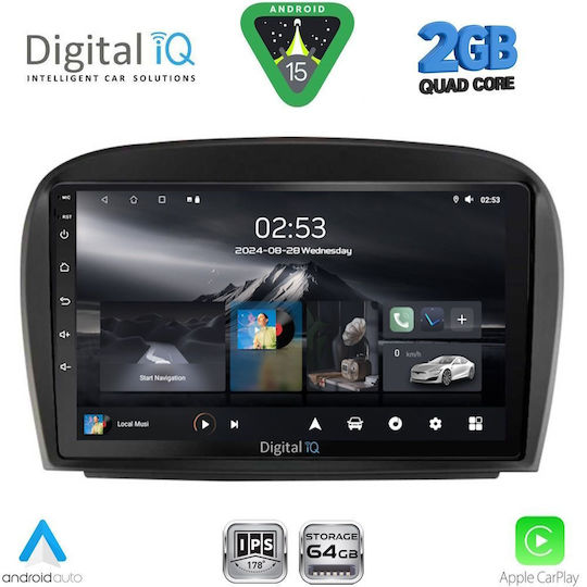 Digital IQ Car Audio System for Mercedes-Benz SL 2006-2012 (Bluetooth/USB/WiFi/GPS/Apple-Carplay/Android-Auto) with Touch Screen 9"