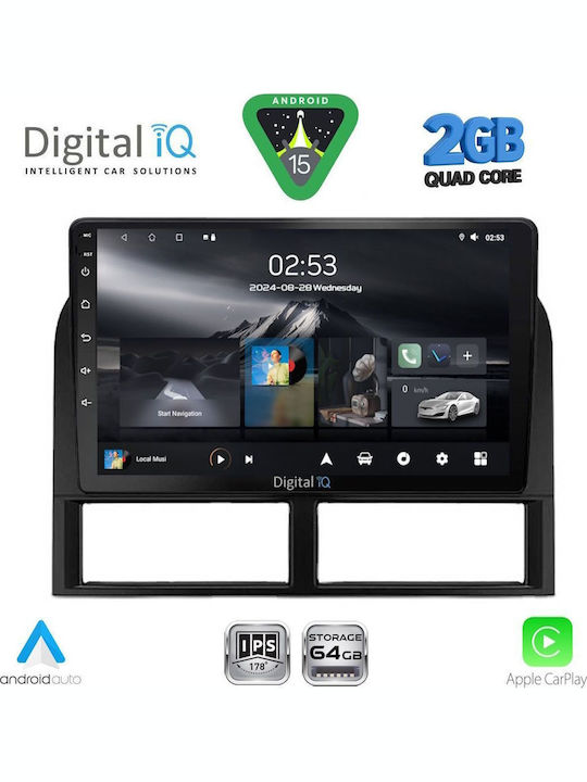 Digital IQ Sistem Audio Auto pentru Jeep Grand Cherokee 1999-2004 (Bluetooth/USB/WiFi/GPS/Apple-Carplay/Android-Auto) cu Ecran Tactil 9"
