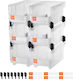 Vevor Plastic Tool Bin Organiser W37.7xD21.5xH18cm